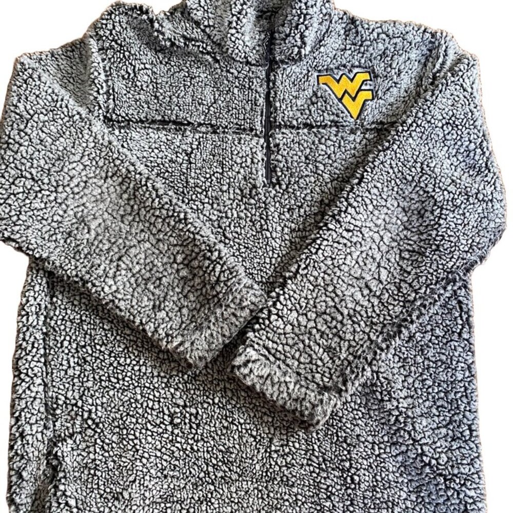 WVU West Virginia University Boxercraft Sherpa 1/4 Zip Jacket, Large